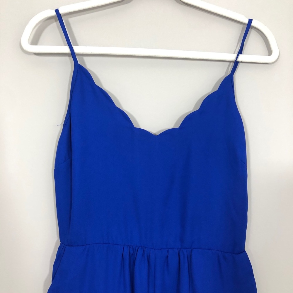 NWT Altar'd State Blue Scalloped Romper - Picture 4 of 7
